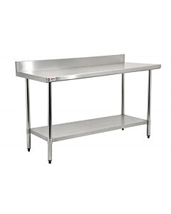 Zanduco Stainless Steel Worktable 30" X 36" with 4" Backsplash and Undershelf - Standard - CA