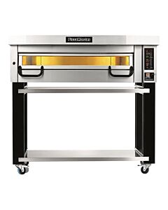 Pizza Master PM821 Electric Single Deck Oven 49"W x 32"H, 2 Pizza stones 9.0kW Per Deck, 208-240V / 1-3Ph - CA