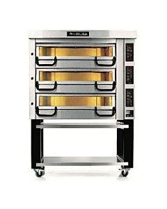 Pizza Master PM723 Electric Triple Deck Oven 44"W x 46"H, 2 Pizza stones 6.7kW Per Deck, 208-240V / 1-3Ph - CA