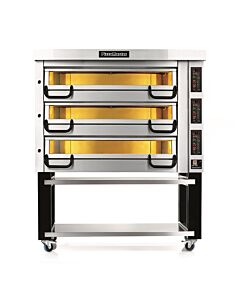 Pizza Master PM733 Electric Triple Deck Oven 58"W x 46"H, 3 Pizza stones 9.5kW Per Deck, 208-240V / 1-3Ph - CA
