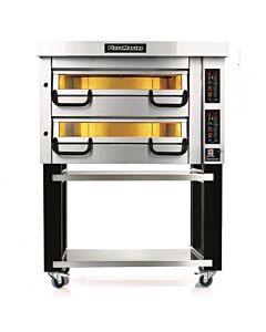Pizza Master PM822 Electric Double Deck Oven 49"W x 32"H, 2 Pizza stones 9.0kW Per Deck, 208-240V / 1-3Ph - CA