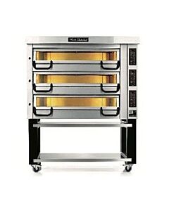Pizza Master PM833 Electric Triple Deck Oven 65"W x 46"H, 3 Pizza stones 13.5kW Per Deck, 208-240V / 1-3Ph - USA