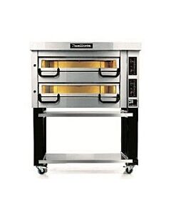 Pizza Master PM722 Electric Double Deck Oven 44"W x 32"H, 2 Pizza stones 6.7kW Per Deck, 208-240V / 1-3Ph - CA