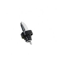 Winco PP-C Chrome Plated Free Flow Pourer, with Black Collar 12 pc per Pack - CA