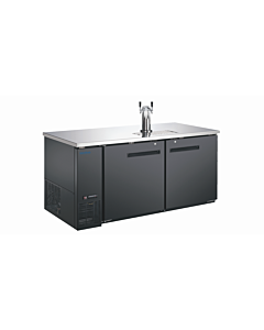 Zanduco Scratch and Dent Beer Dispenser Double Solid Doors One Tower with Two Taps 23.3 Cu. Ft/666L Capacity - CA