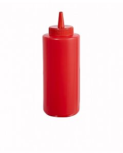 Winco PSB-08R Squeeze Bottle, 8 oz. Red, 6 Pc/Pack - USA