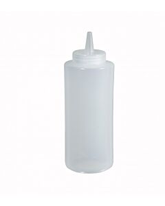 Winco PSB-12C Squeeze Bottle, 12 oz. Clear, 6 Pc/Pack - USA