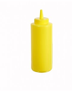 Winco PSB-12Y Squeeze Bottle, 12 oz. Yellow, 6 Pc/Pack - USA