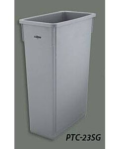 Winco PTC-23SG Slender Trash Can, 23gallon, Grey - USA