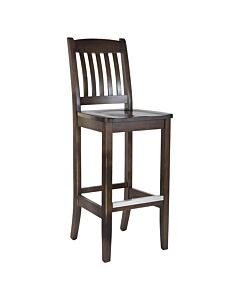 Unichairs Pub Barstool Fixed Chair Dark Brown Chair Frame 43.5" Height - CA