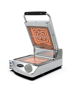 Eurodib SAP010T Single Professional Panini Grill Transparent Smooth 1500W - 120V