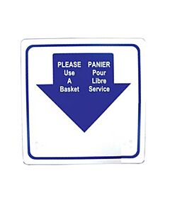 Omcan Shopping Basket Sign, English/French - CA