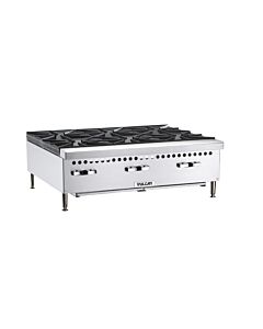 Vulcan VCRH36 Restaurant Series Natural Gas 36” Countertop 6-Burner Gas Hot Plate - 150,000 BTU - USA