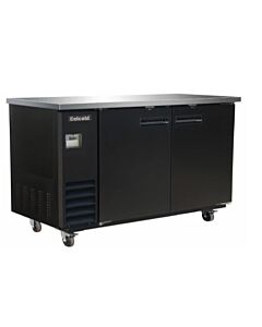 Celcold-CBB60B-61" Black Back Bar - 14.16 Cu.Ft.
