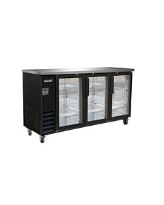 Celcold-CBB72G 73" Three Glass Door Back Bar - 17.26 Cu.Ft