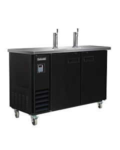 Celcold CBD48-2 49" Direct Draw Beer Dispenser Refrigerator with 10.45 Cu.Ft Capacity - 115V - CA