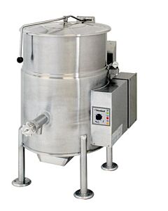 Cleveland KGL25 Floor Type Stationary 2/3 Steam Jacketed Gas Fired Kettle 25 Gallon/ 100 Liters - 90,000 BTU - CA