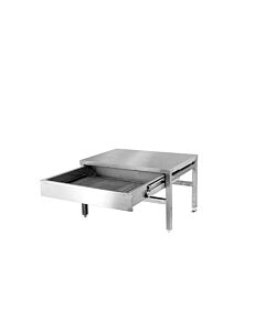 Cleveland ST28 18' High Equipment Stand with sliding Drain Darwer and Drain and splash Sheild 35/16