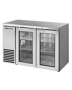 True TBB24-48-2G-Z1-SFT-S-1 48" Back Bar Refrigerator Two Swinging Glass Doors- Stainless Steel - USA