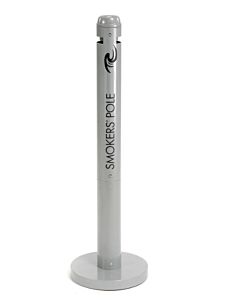 Rubbermaid RCU-R1SM Smoker's Pole - Silver Metalic
