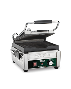 Waring WPG150 Panini Perfetto® Compact Ribbed Panini Grill, 9.75" x 9.25",120V/1800W