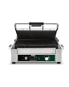 Waring WPG250TX Panini Supremo® Large Ribbed Panini Grill with Programmable Timer, 14.5" x 11", 120V/1800W