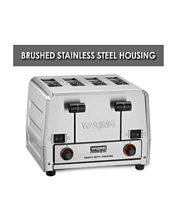 Waring WCT850RC Heavy-Duty 4-Slot Switchable Bread and Bagel Toaster,120V/1800W