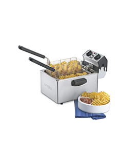 Waring WDF75RC 8.5 lb. 1800W Professional Deep Fryer with Dual Frying Baskets,120V/1800W