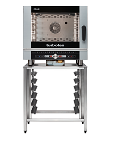 Turbofan EC40D5/SK40A  Full Size 5-Tray Digital/Electric Combi Oven on a Stainless Steel Stand, 208V/240V, 60Hz