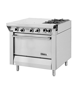 Garland M43-2R Master Series 34" Liquid Propane Range with 2 Hot Tops (12" wide), 2 Open Burners and 1 Standard Oven Base - 119,000 BTU - USA