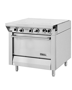 Garland M43-3R Master Series 34" Natural Gas Range with 3 Hot Tops (12" wide) and 1 Standard Oven Base - 106,000 BTU - USA