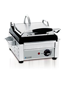 Eurodib SFE02325 Small Commercial Electric Panini Grill All Ribbed 1800W - 120V