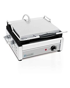 Eurodib SFE02345 Medium Commercial Panini Grill All Ribbed 1800-2400W - 120V/240V