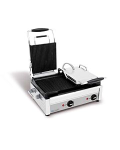 Eurodib SFE02365 Large Commercial Double Panini Grill All Ribbed 3200W - 240V