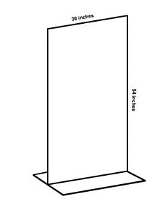 Zanduco Acrylic Transparent Freestanding Floor Model Cashier Sneeze Guard