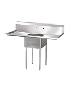 EFI SI818-1BC 18"X18"X11" Centre Drain One Compartment Sink with Two Drain Borads