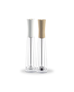 Omcan 26cm Tosca Series Beech Wood Salt Mill with Acrylic Resin Base