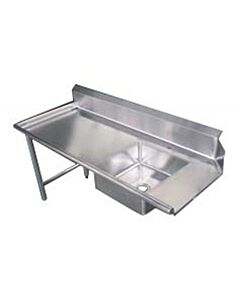 Zanduco 60" Left Side Soiled Dish Table with Sink