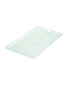 Winco SP7100C Full Size 1/1 Polycarbonate Food Pan Cover, Slotted - CA