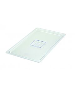 Winco SP7100S Full Size 1/1 Polycarbonate Food Pan Cover, Solid - CA