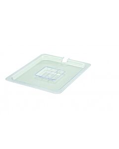 Winco SP7200C 1/2 Size Polycarbonate Food Pan Cover, Slotted - CA