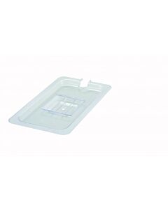 Winco SP7300C 1/3 Size Polycarbonate Food Pan Cover, Slotted - USA