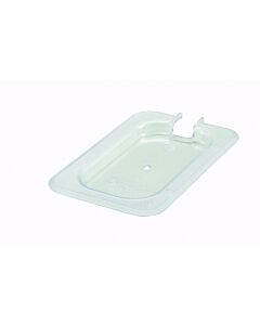 Winco SP7900C 1/9 Size Polycarbonate Food Pan Cover, Slotted - USA