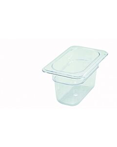 Winco SP7904 1/9 Size Polycarbonate Food Pan 4" Depth - USA