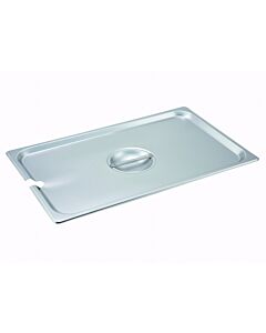 Winco SPCF Full Size 1/1 Stainless Steel (18/8) Steam Pan Cover, Slotted - USA
