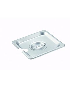 Winco SPCS 1/6 Size Stainless Steel (18/8) Steam Pan Cover, Slotted - USA