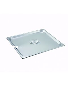 Winco SPCTT 2/3 Size Stainless Steel (18/8) Steam Pan Cover, Slotted - USA