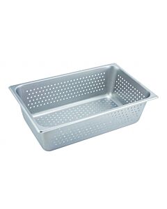 Winco SPFP6 Full Size Stainless Sreel Perforated Steam Pan, 6" Depth (NSF) - USA