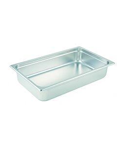 Winco SPJM-104 Anti-Jam Steam Pan Full Size 4" Depth, 24 Gauge Stainless Steel - USA