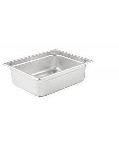 Winco SPJM-204 Anti-Jam Steam Pan Half Size 4" Depth, 24 Gauge Stainless Steel - USA